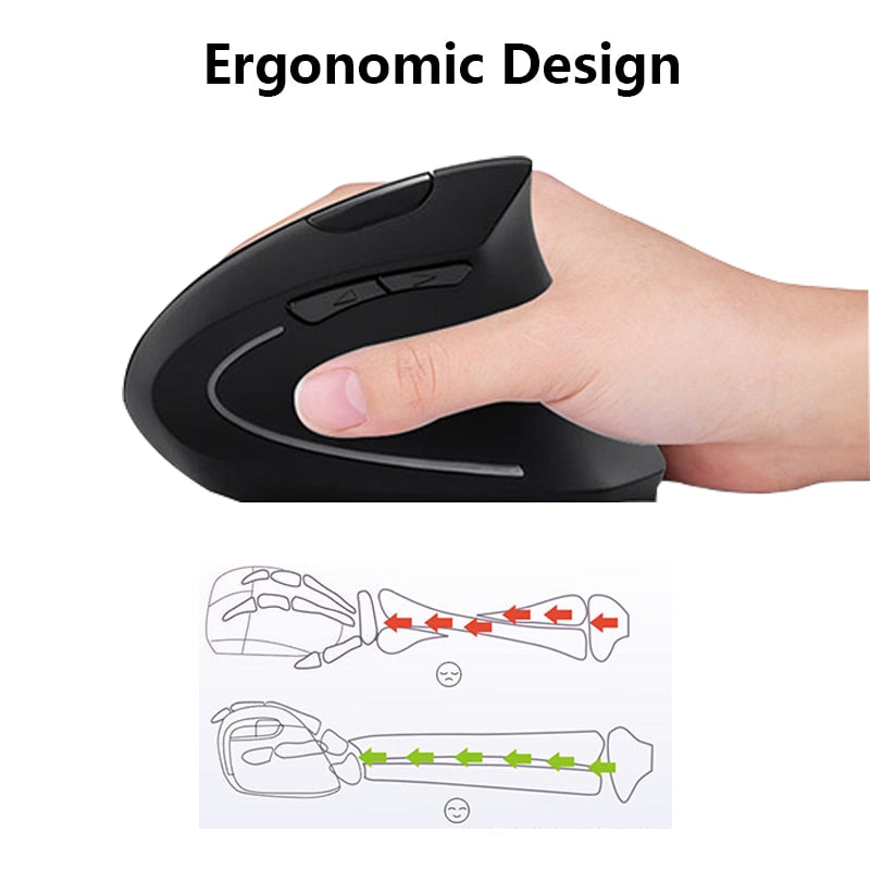 Mouse Ergonómico Vertical Inalámbrico