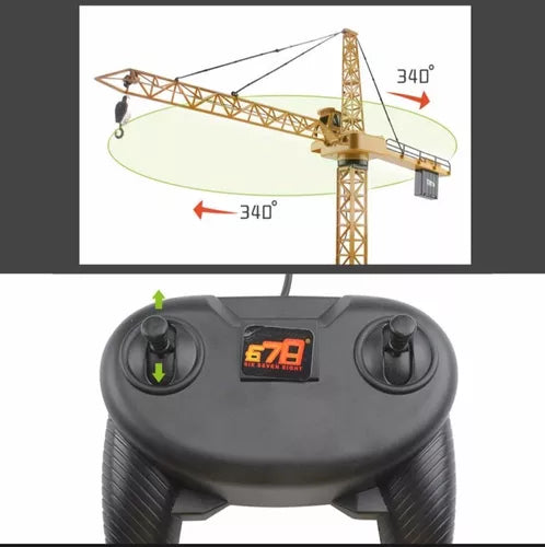 Grúa de construcción torre de altura 128 cms