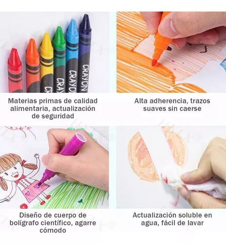 Set de Dibujo y Pintura con 208 pcs