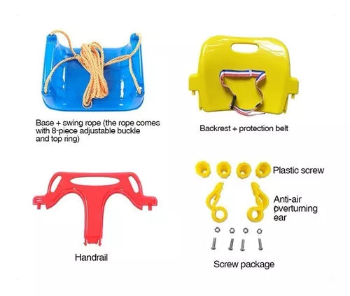 Columpio Silla 3 En 1 Ajustable Portátil Niños Asiento Bebé