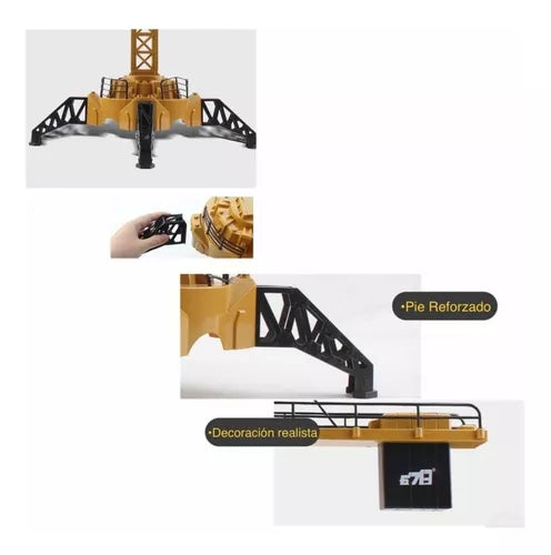 Grúa de construcción torre de altura 128 cms