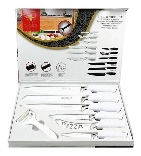 Set de Cuchillos 7 PCS Color Blanco