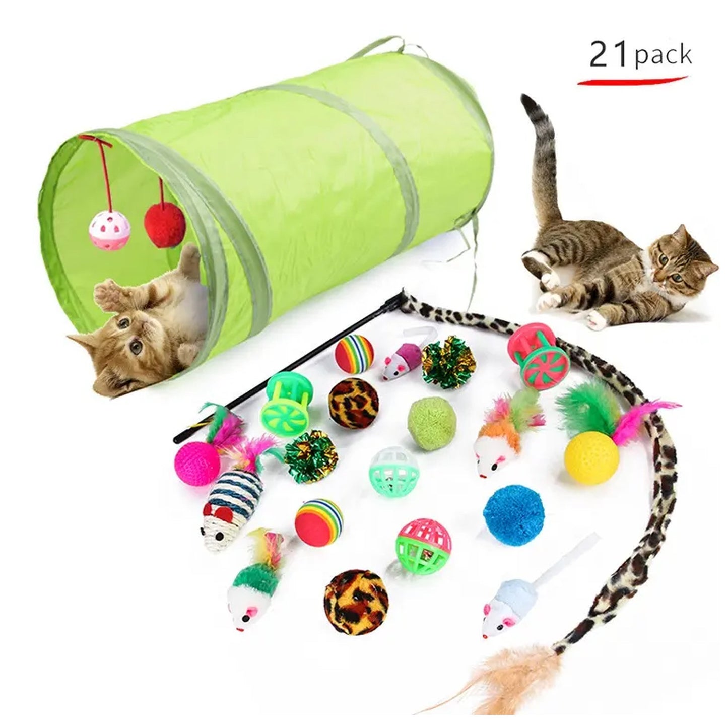 Set de 21 Piezas Juguetes para Gatitos Surtidos