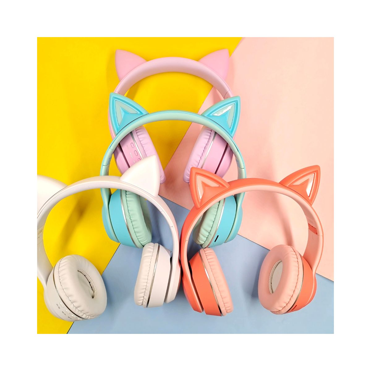 Audífonos Inalámbricos Bluetooth STN-28 Cat Light Rosa