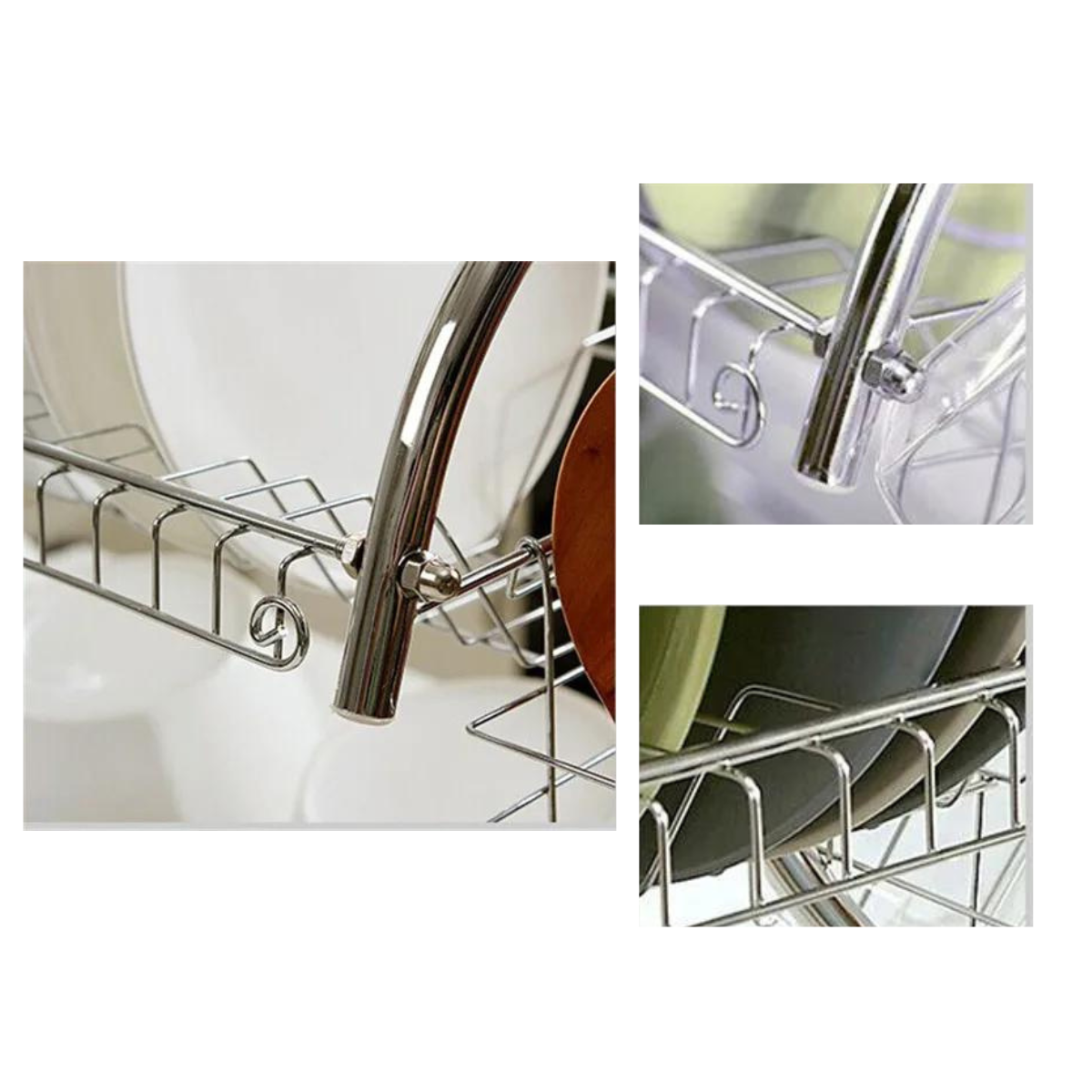 Bandeja de Acero para Platos con 2 Niveles