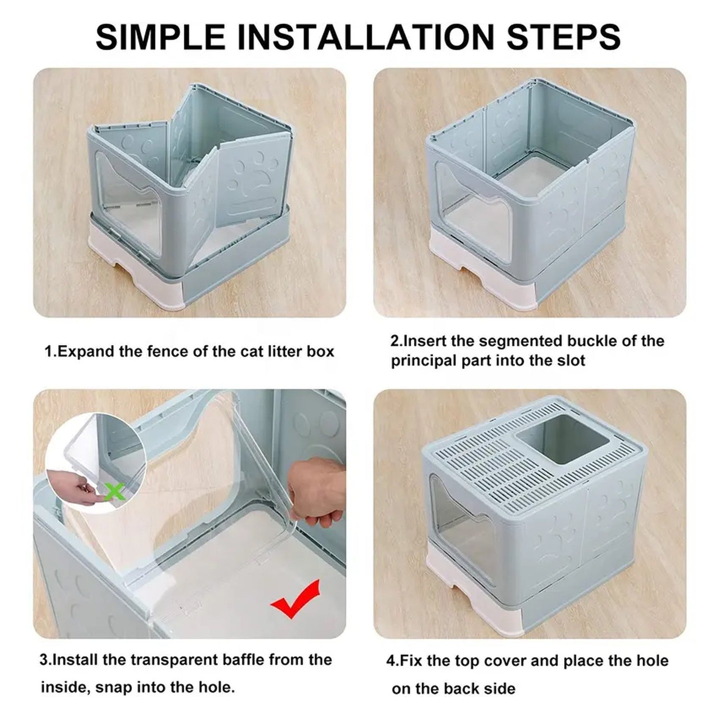 Arenero Tipo Cúpula para Gatos Baño Sanitario