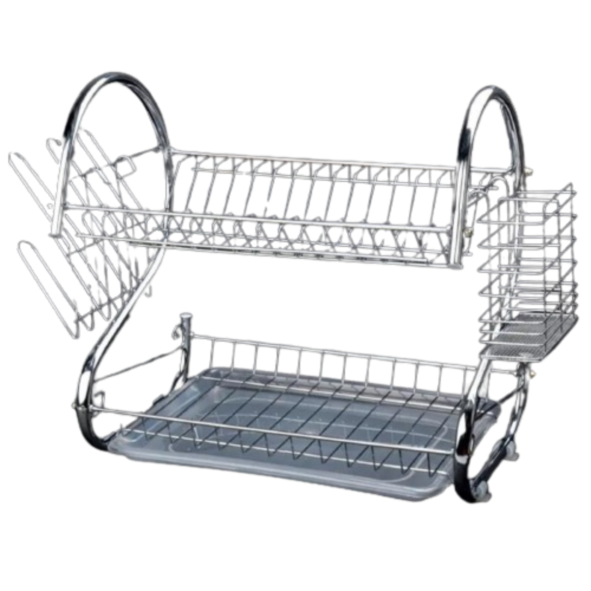 Bandeja de Acero para Platos con 2 Niveles